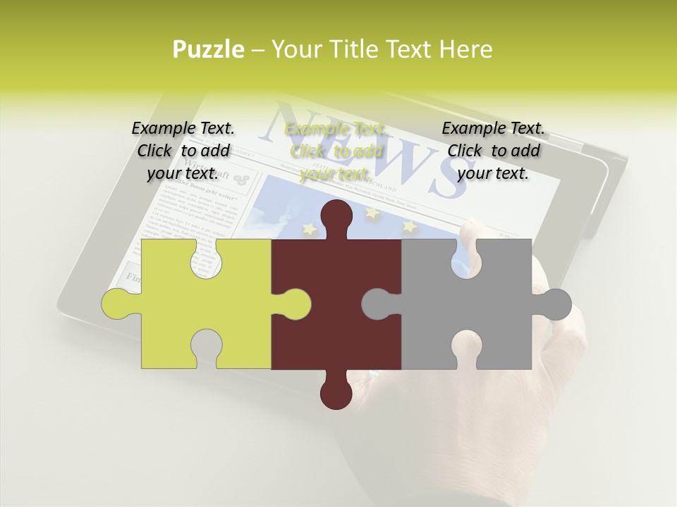 Ereader Elektronisch Zeitung PowerPoint Template