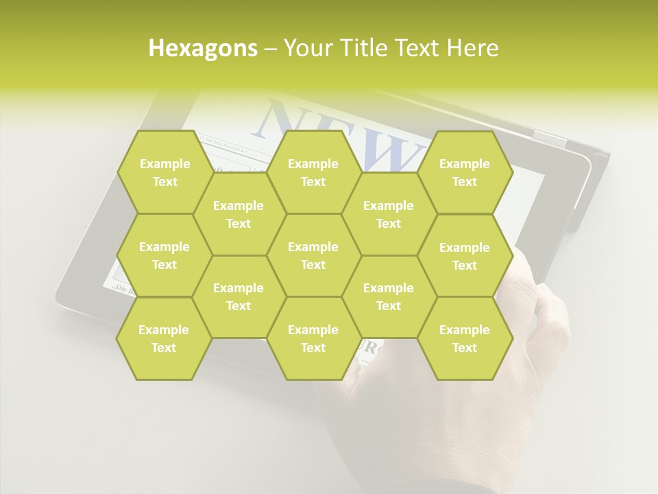 Ereader Elektronisch Zeitung PowerPoint Template