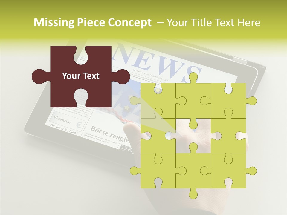 Ereader Elektronisch Zeitung PowerPoint Template