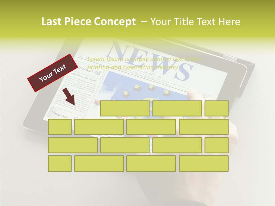Ereader Elektronisch Zeitung PowerPoint Template