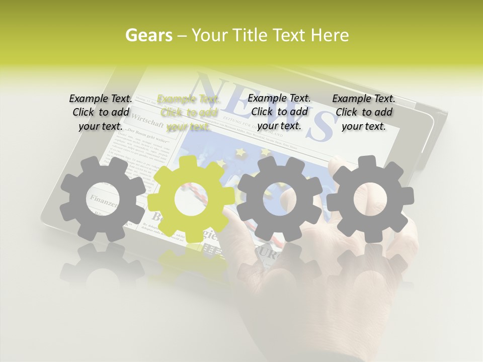 Ereader Elektronisch Zeitung PowerPoint Template