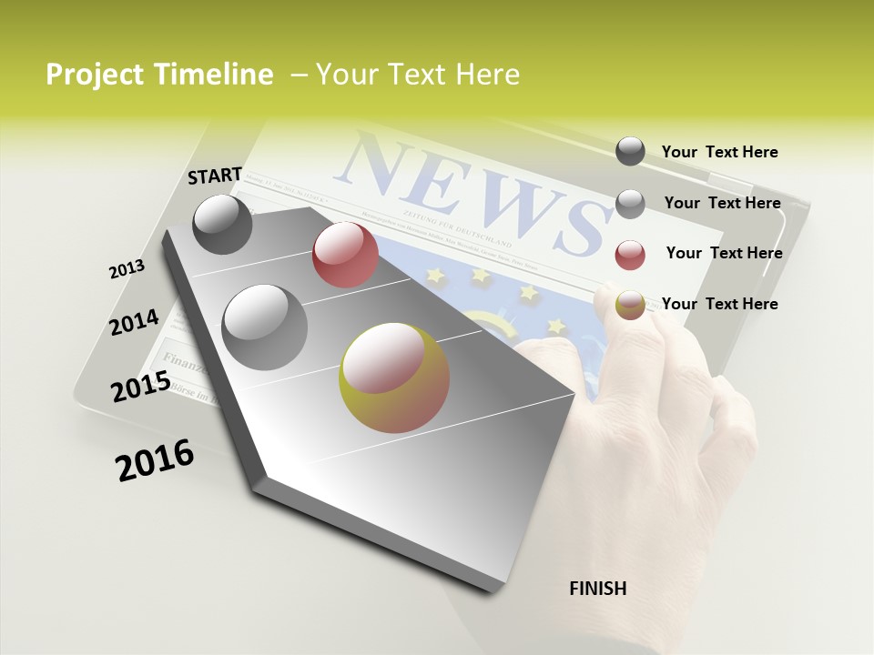 Ereader Elektronisch Zeitung PowerPoint Template