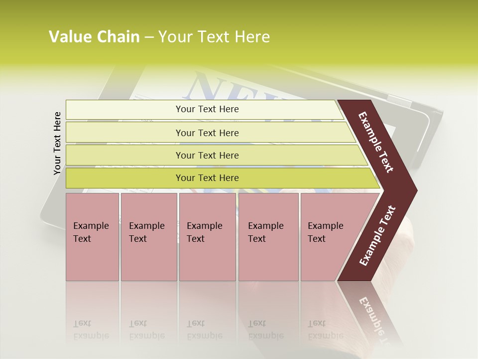 Ereader Elektronisch Zeitung PowerPoint Template