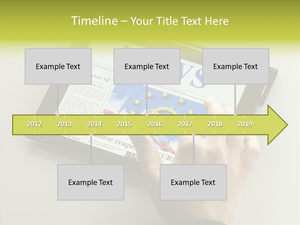 Ereader Elektronisch Zeitung PowerPoint Template