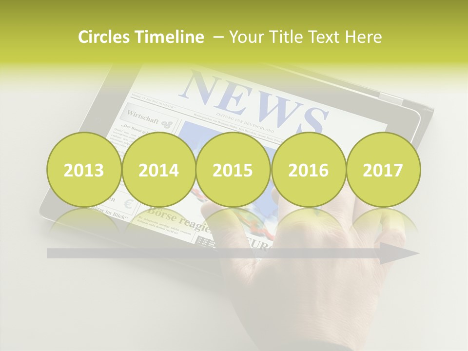Ereader Elektronisch Zeitung PowerPoint Template