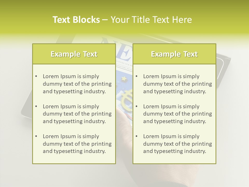 Ereader Elektronisch Zeitung PowerPoint Template