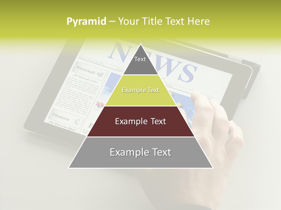 Ereader Elektronisch Zeitung PowerPoint Template