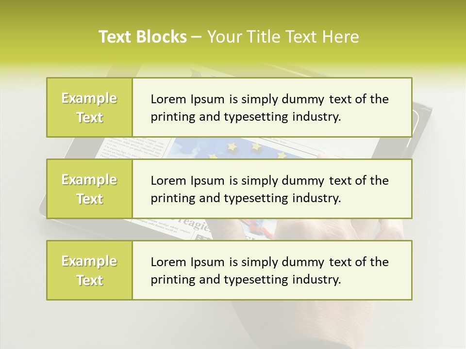 Ereader Elektronisch Zeitung PowerPoint Template