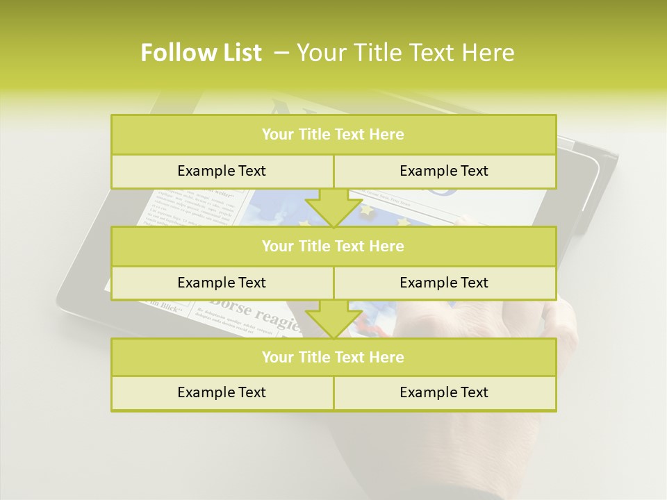 Ereader Elektronisch Zeitung PowerPoint Template