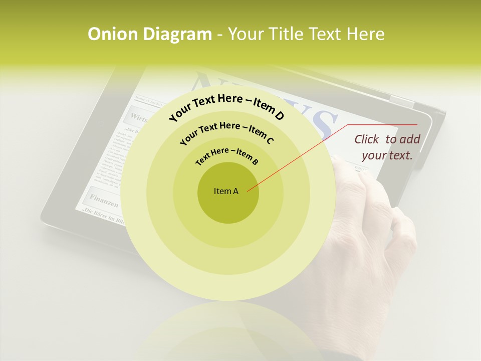 Ereader Elektronisch Zeitung PowerPoint Template