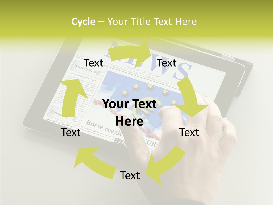 Ereader Elektronisch Zeitung PowerPoint Template