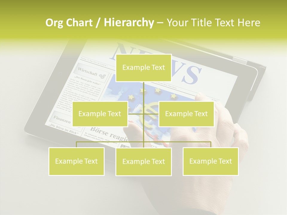 Ereader Elektronisch Zeitung PowerPoint Template