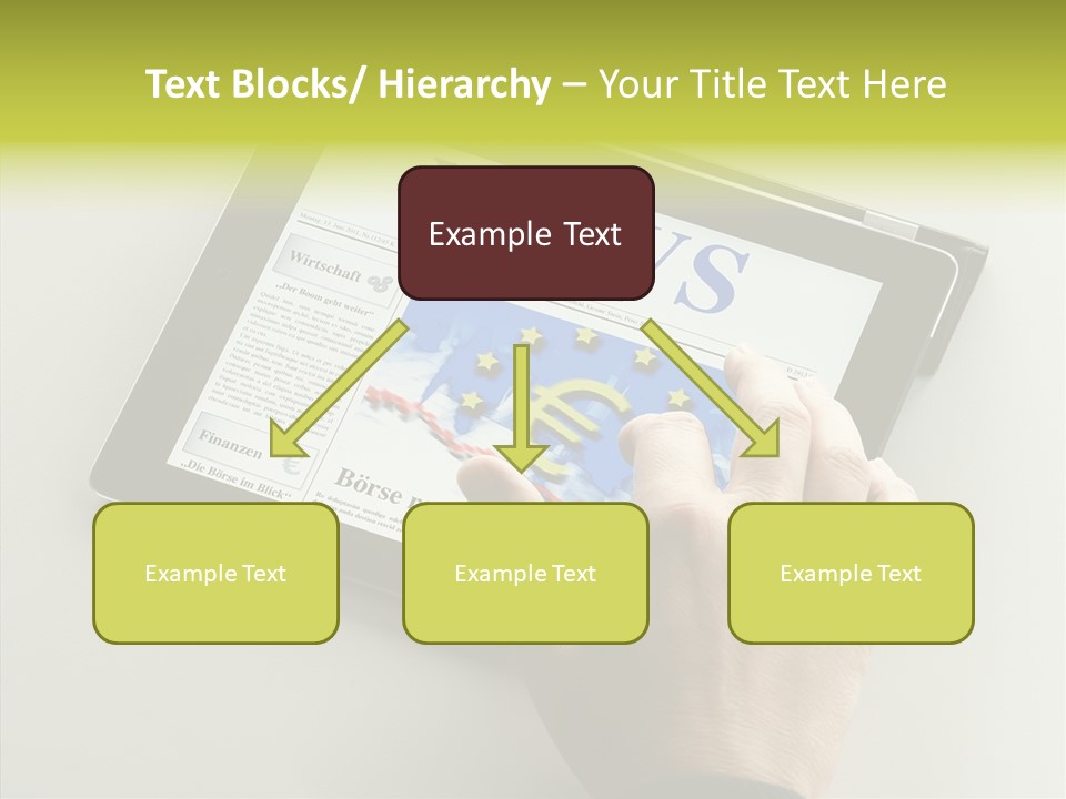 Ereader Elektronisch Zeitung PowerPoint Template