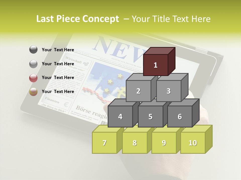 Ereader Elektronisch Zeitung PowerPoint Template
