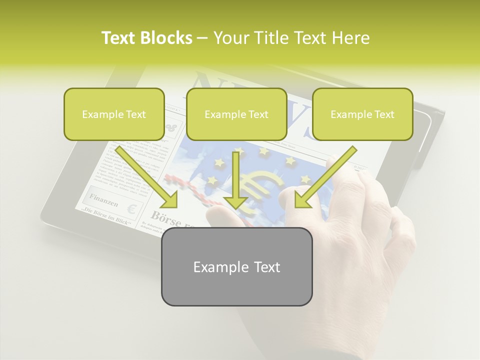 Ereader Elektronisch Zeitung PowerPoint Template