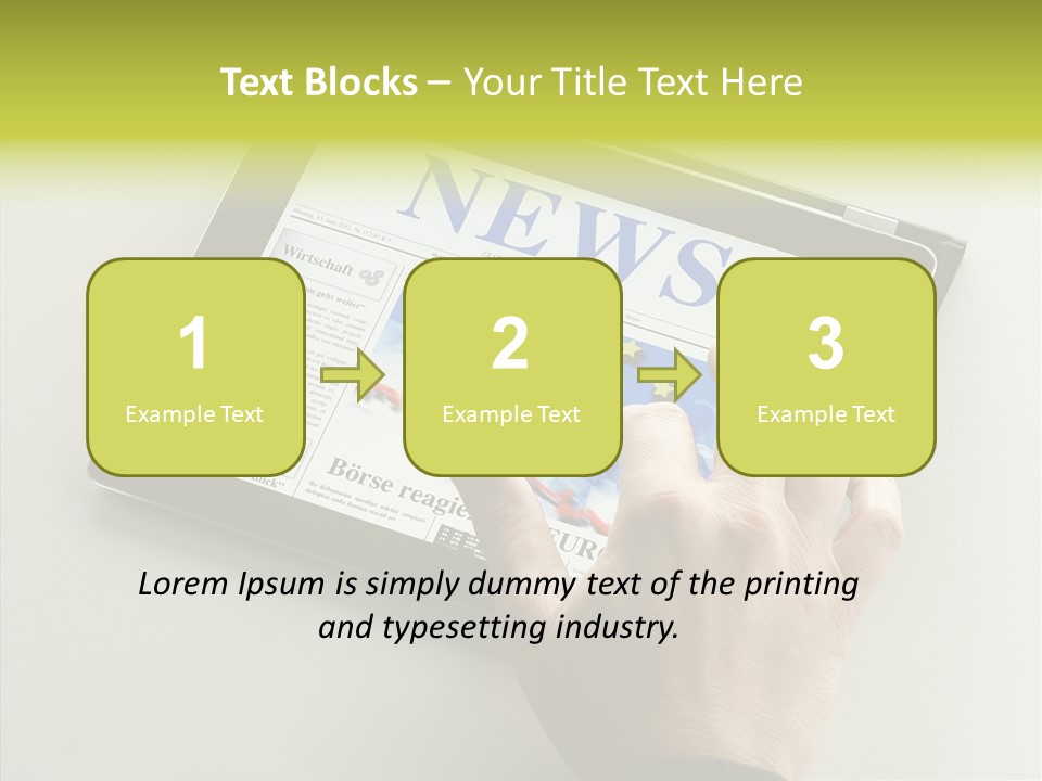 Ereader Elektronisch Zeitung PowerPoint Template