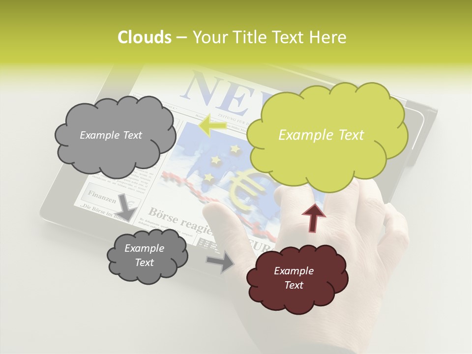 Ereader Elektronisch Zeitung PowerPoint Template