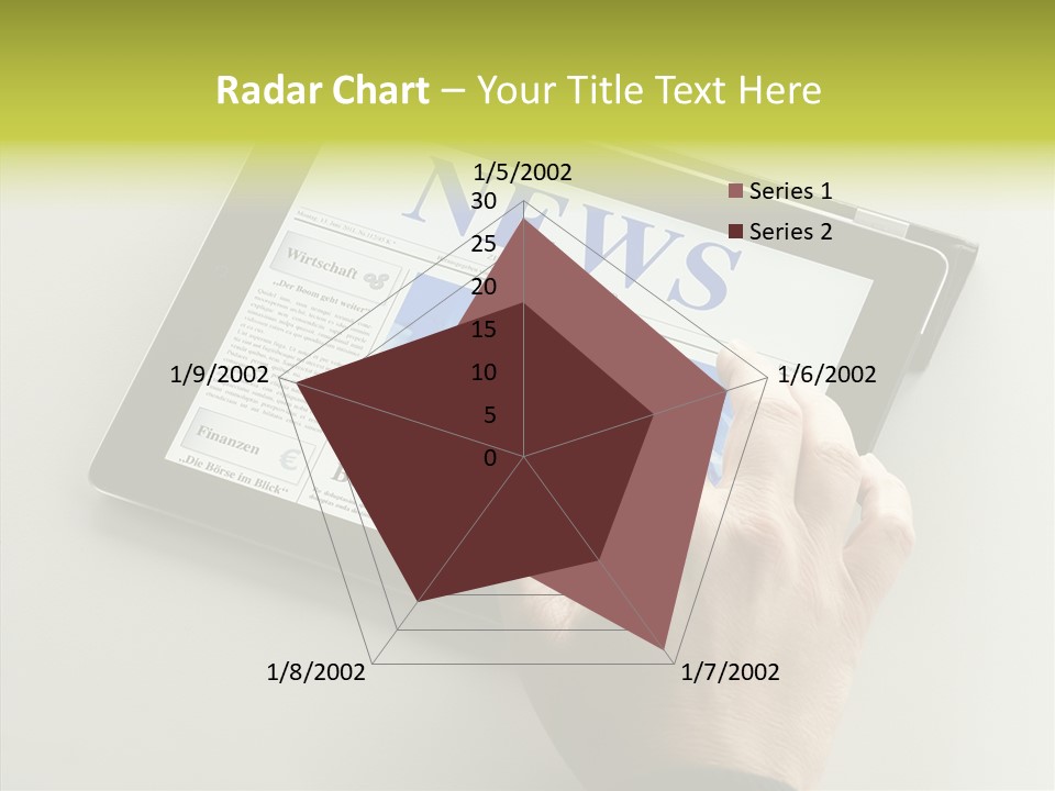 Ereader Elektronisch Zeitung PowerPoint Template