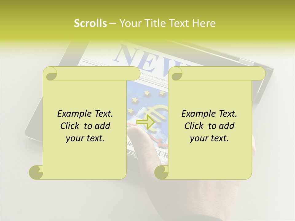 Ereader Elektronisch Zeitung PowerPoint Template