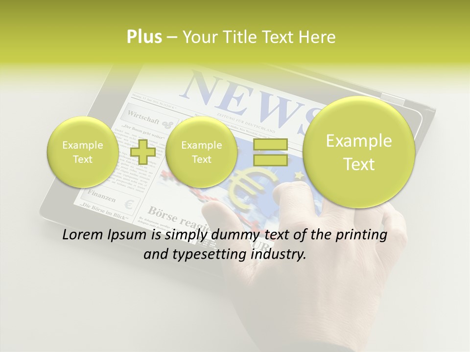 Ereader Elektronisch Zeitung PowerPoint Template