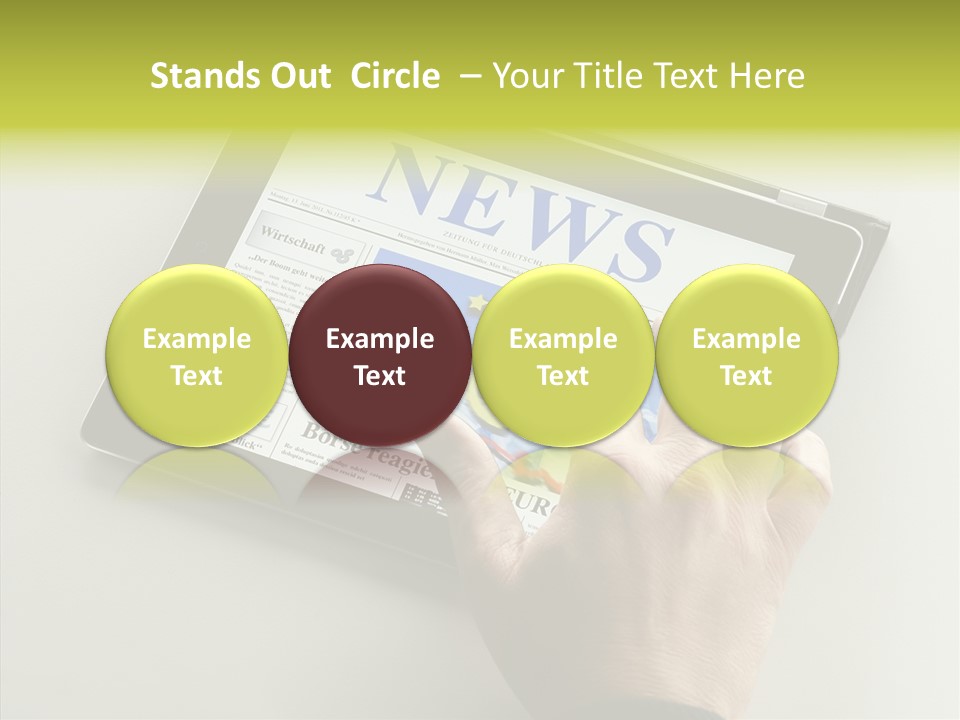 Ereader Elektronisch Zeitung PowerPoint Template