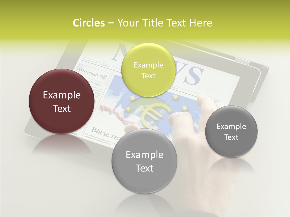 Ereader Elektronisch Zeitung PowerPoint Template