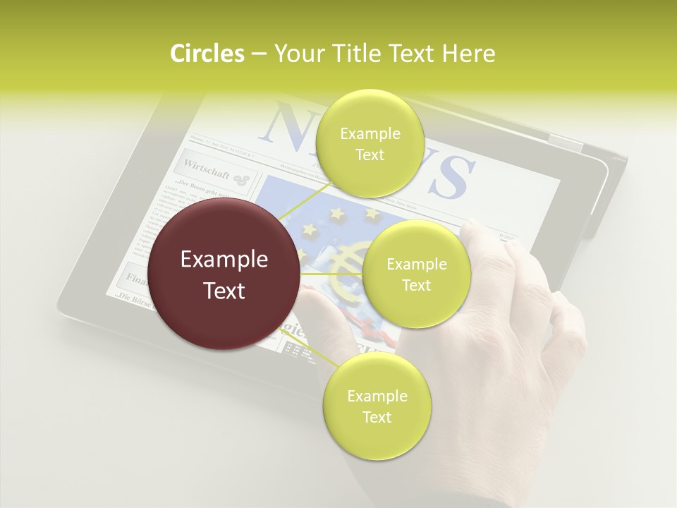 Ereader Elektronisch Zeitung PowerPoint Template