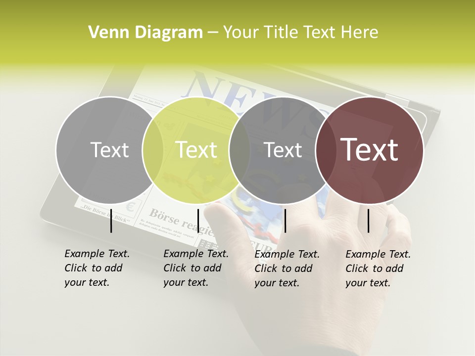 Ereader Elektronisch Zeitung PowerPoint Template