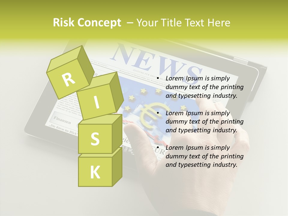 Ereader Elektronisch Zeitung PowerPoint Template