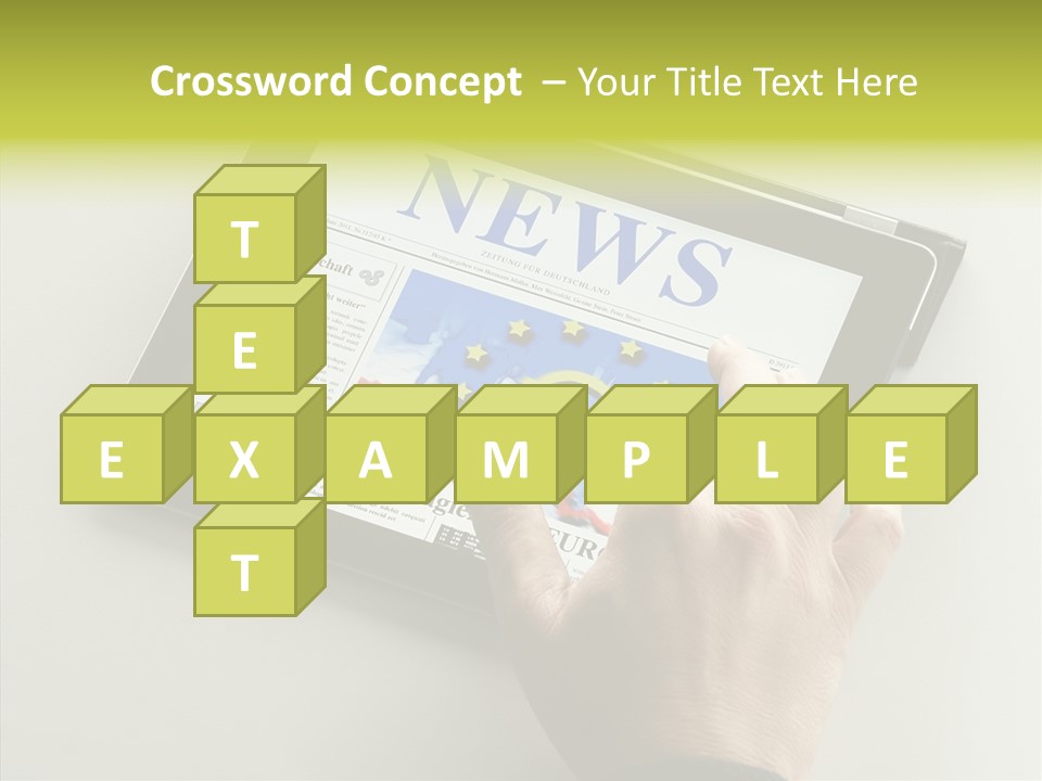 Ereader Elektronisch Zeitung PowerPoint Template