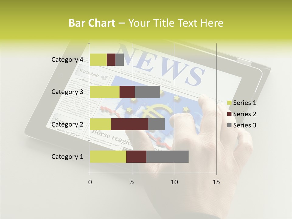Ereader Elektronisch Zeitung PowerPoint Template