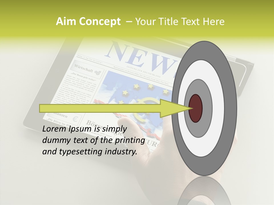 Ereader Elektronisch Zeitung PowerPoint Template