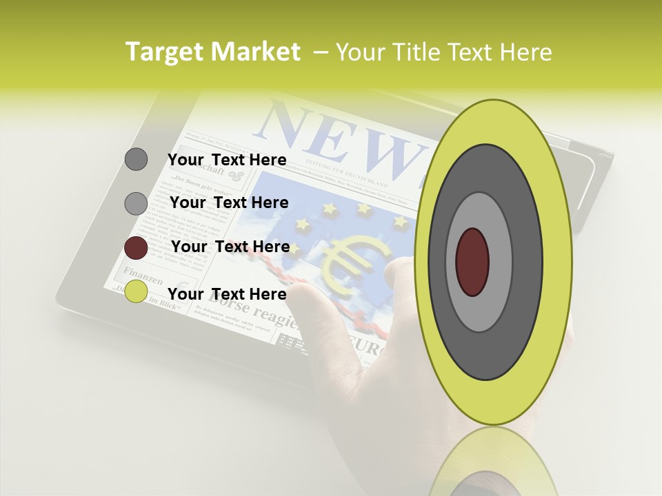 Ereader Elektronisch Zeitung PowerPoint Template