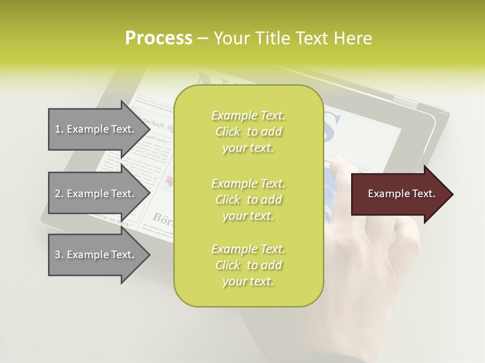 Ereader Elektronisch Zeitung PowerPoint Template