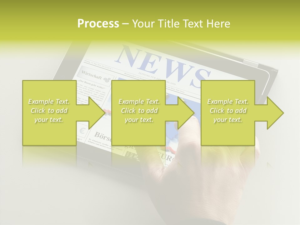 Ereader Elektronisch Zeitung PowerPoint Template