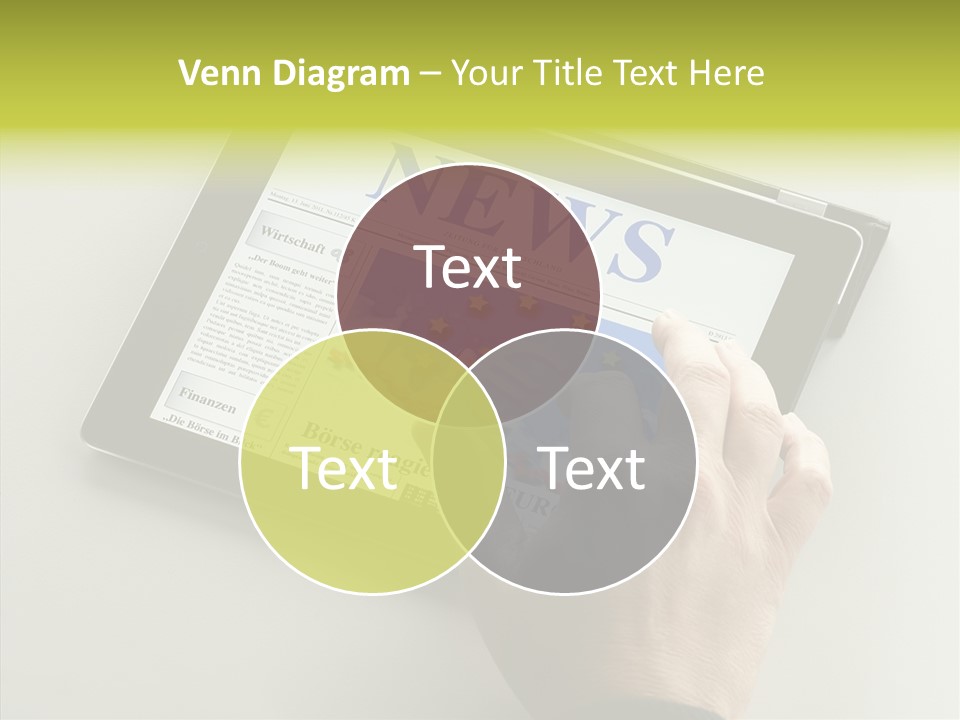 Ereader Elektronisch Zeitung PowerPoint Template