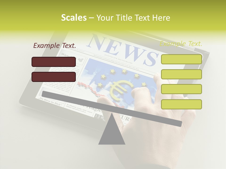 Ereader Elektronisch Zeitung PowerPoint Template