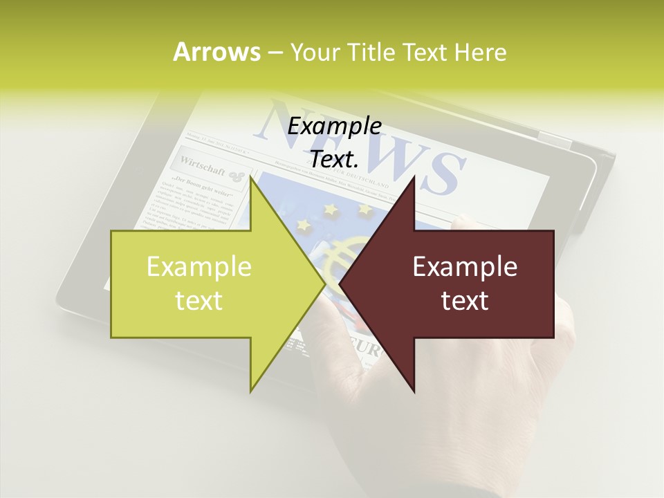 Ereader Elektronisch Zeitung PowerPoint Template