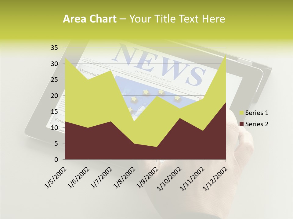 Ereader Elektronisch Zeitung PowerPoint Template