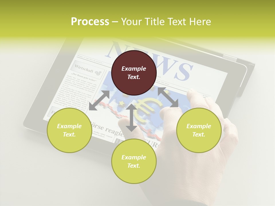 Ereader Elektronisch Zeitung PowerPoint Template