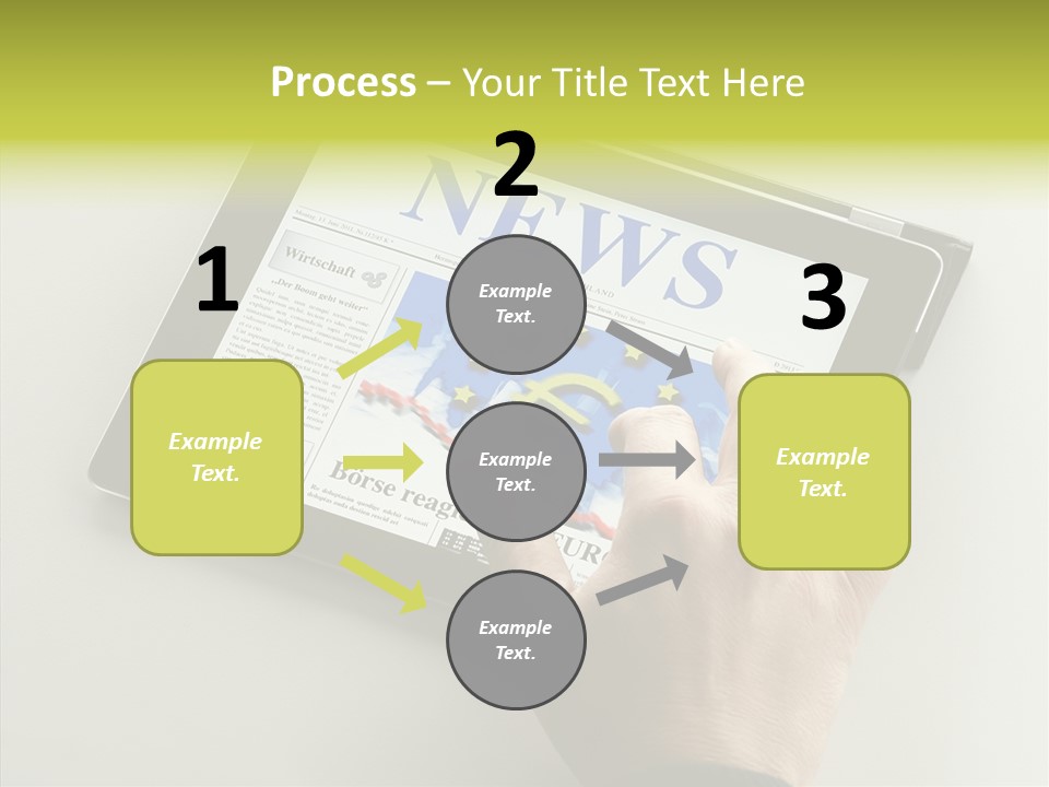 Ereader Elektronisch Zeitung PowerPoint Template