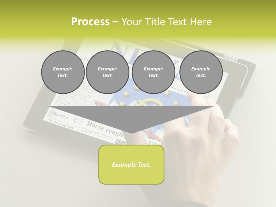 Ereader Elektronisch Zeitung PowerPoint Template