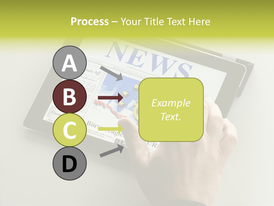 Ereader Elektronisch Zeitung PowerPoint Template