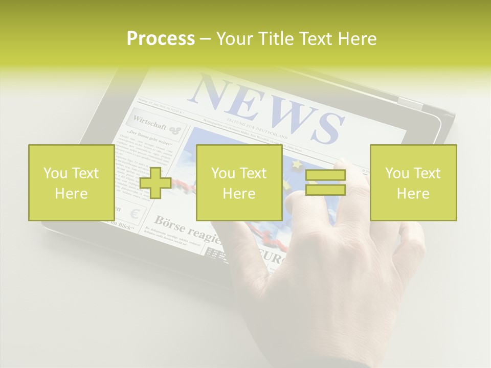 Ereader Elektronisch Zeitung PowerPoint Template