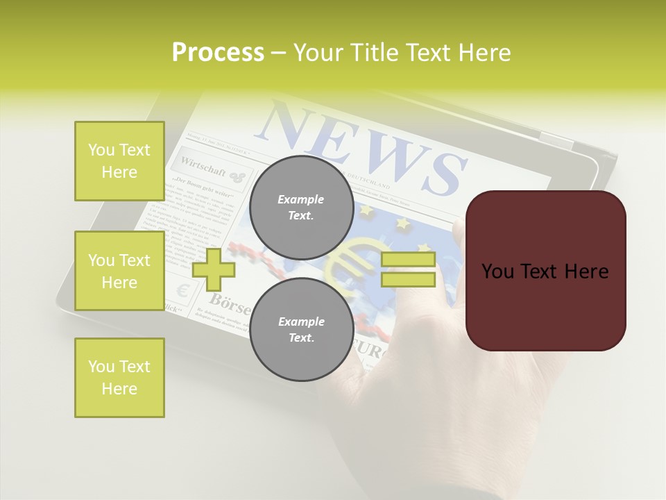 Ereader Elektronisch Zeitung PowerPoint Template