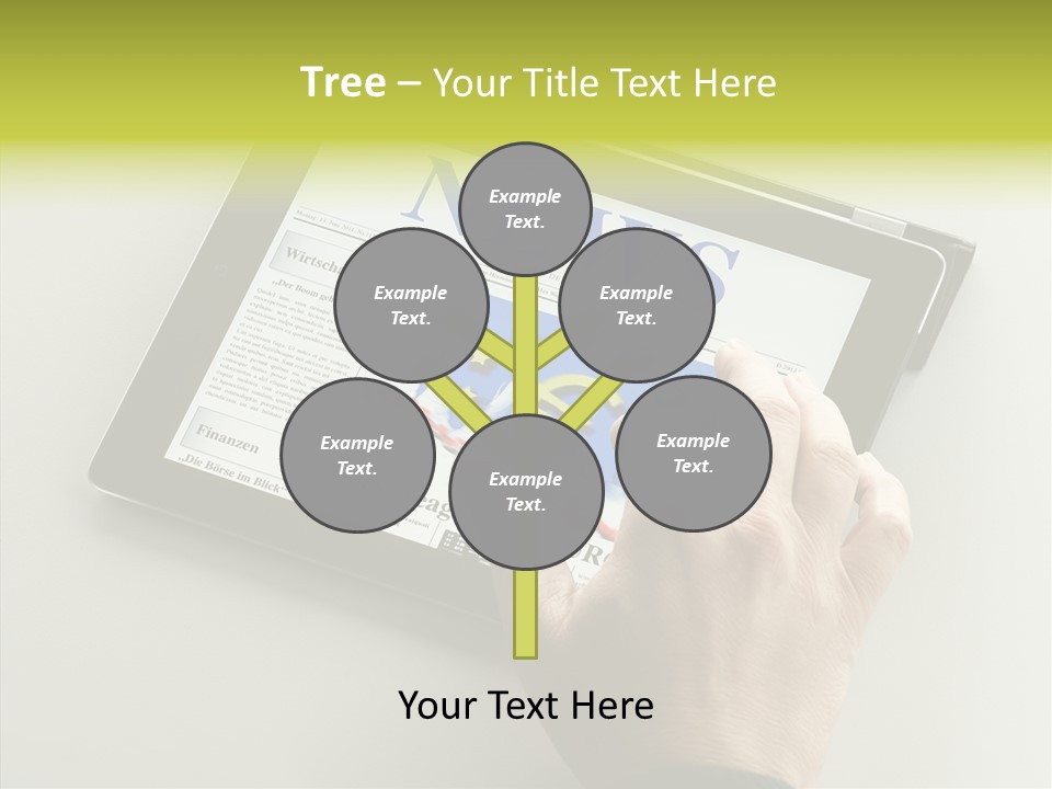 Ereader Elektronisch Zeitung PowerPoint Template