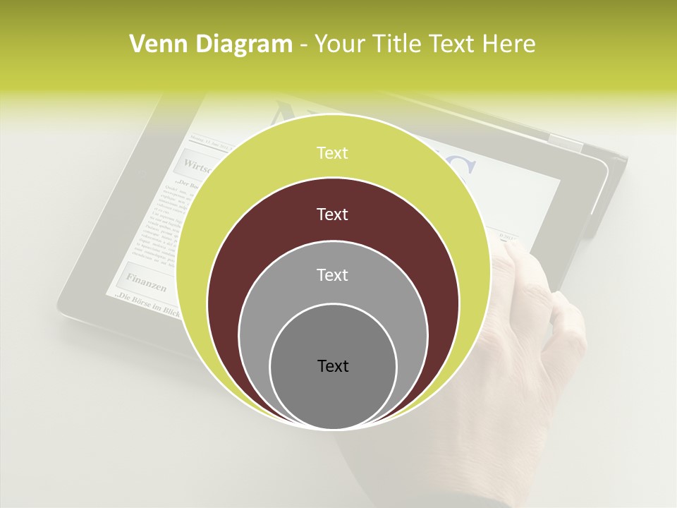 Ereader Elektronisch Zeitung PowerPoint Template