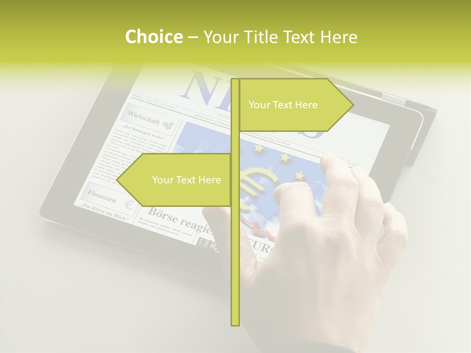 Ereader Elektronisch Zeitung PowerPoint Template