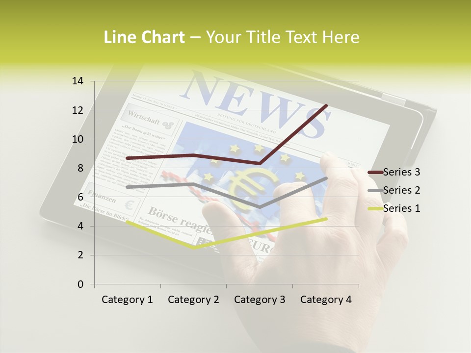 Ereader Elektronisch Zeitung PowerPoint Template