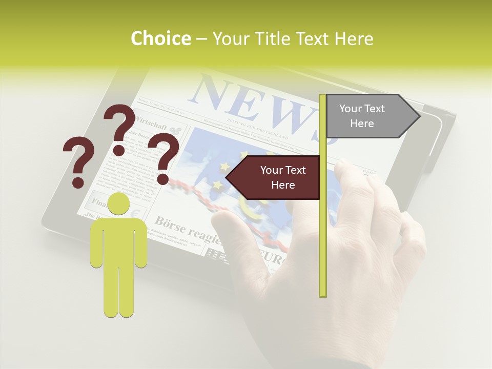 Ereader Elektronisch Zeitung PowerPoint Template